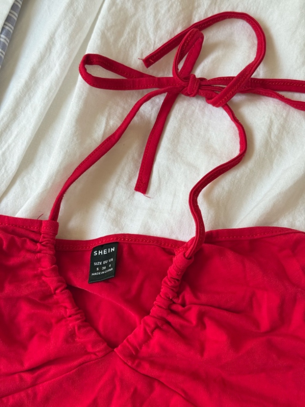 Red Halter Tank Top - Picture 2 of 4